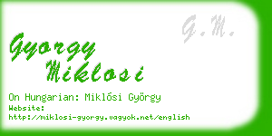 gyorgy miklosi business card