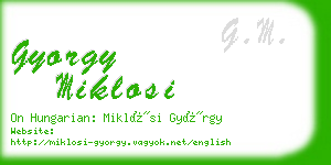 gyorgy miklosi business card